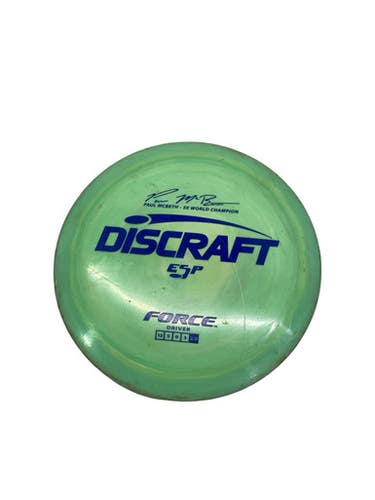 Used Discraft ESP FORCE Disc Golf Driver Neon Green 11347-S000267701