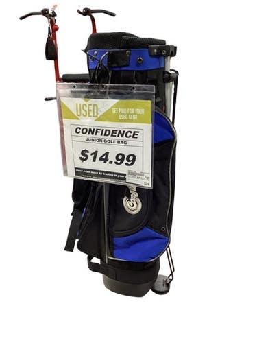 Used Confidence BLUE/BLACK JUNIOR GOLF BAG Jr Stand Bag Royal Blue 11347-S000267688