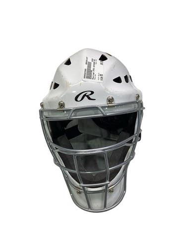Used Rawlings CFA2 Catchers Helmet w/Mask White MD 11347-S000267655