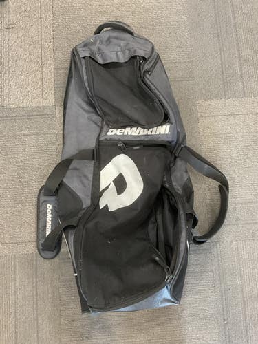 Used Demarini BLACK WHEELED BAG BB/SB Player Wheeled Bag Black 11614-S000235003