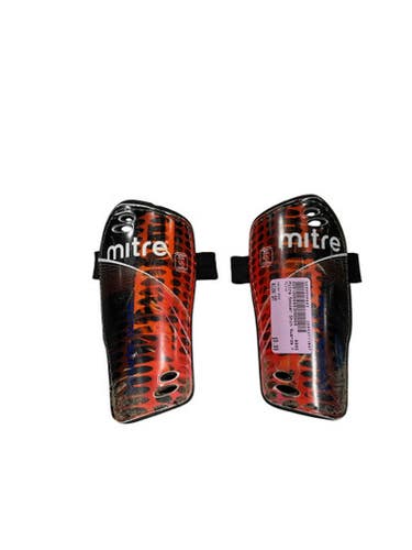 Used Mitre Soccer Shin Guards Youth Red SM 11847-S000034603