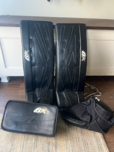 25" Brian's Netzero Goalie Leg Pads with glove and blocker