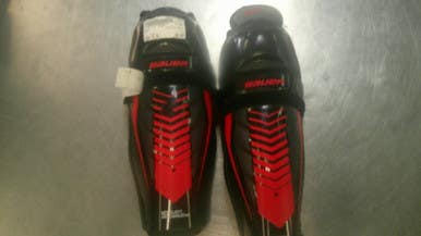 Used Bauer LIL SPORT Youth Shin Guards Black 10" 11868-S000068951