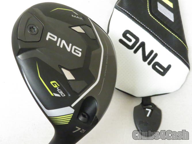 PING G430 Max Fairway 21  7 Wood TOUR 2.0 Chrome 75 Regular +Cover .. MINT