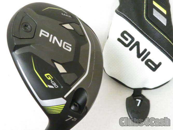 PING G430 Max Fairway 21  7 Wood TOUR 2.0 Chrome 75 Stiff +Cover .. MINT