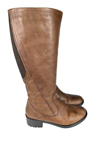 Santana Canada Women's Size: 7W Andrea Brown Leather Side Zip Tall Boots