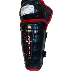 Used CCM JETSPEED FT350 Youth Shin Guards Black 9" 11706-S000375555