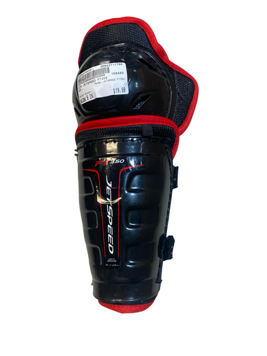 Used CCM JETSPEED FT350 Youth Shin Guards Black 9" 11706-S000375555