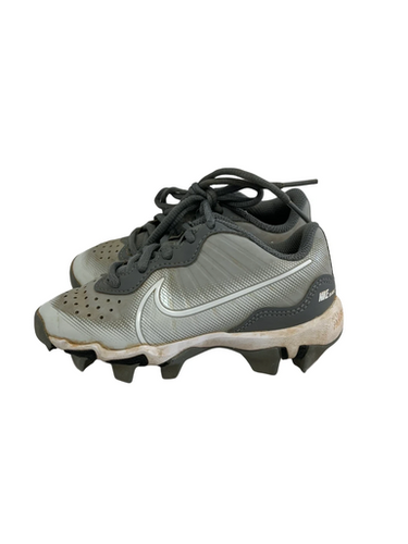 Used Nike ALPHA HUARACHE KEY BB/SB Cleats Grey Youth 10.0 11692-S000147793