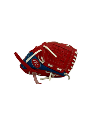 Used Rawlings PLAYERS SERIES BB/SB Glove T-ball Royal Blue And Red 9" 11692-S000149932