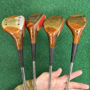Titleist Model 90 Vintage Wood Set MRH 1-3-4-5 Woods Stiff Flex Steel Shafts