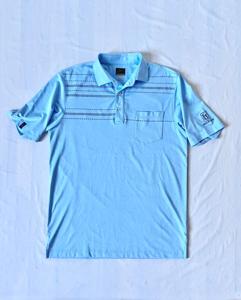 Greg Norman Play Dry polo shirt TPC Jasna Polana Golf light blue men's M nWOT