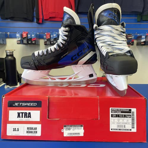 NEW! CCM JETSPEED XTRA SKATES - Senior 10.5 Regular