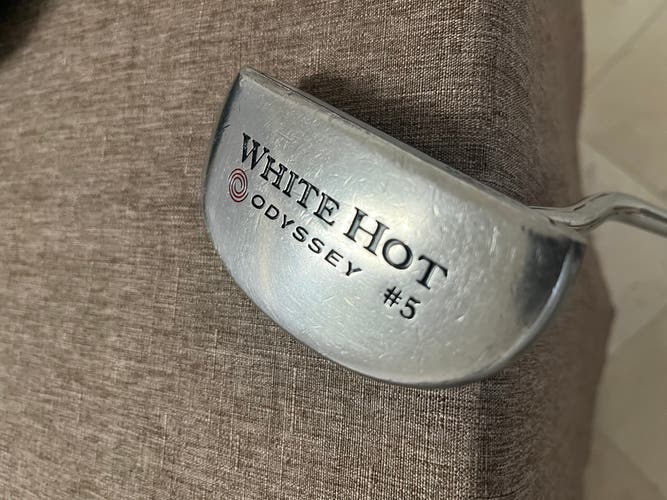 Unisex Clean Odyssey White Hot 5 Mallet Right Handed Putter 34" like new Super Stroke grip