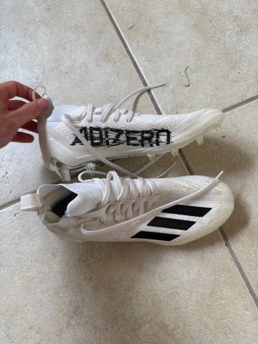 White Adidas Adizero Cleats used 2 times