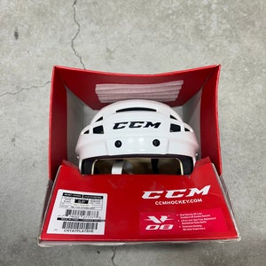 Small Vancouver Canucks Pro Stock CCM V08 Helmet White (New)