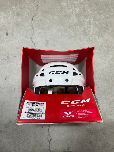 Small Seattle Kraken Pro Stock CCM V08 Helmet White (New)