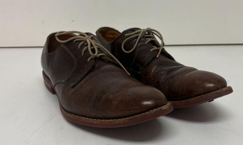 Allen Edmonds Oak Street Cap Toe Brown Leather Oxfords Dianite Soles US 13 D