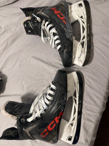 Red 2024 CCM Tacks XF Pro Hockey Skates Pro Stock 7 (Used)