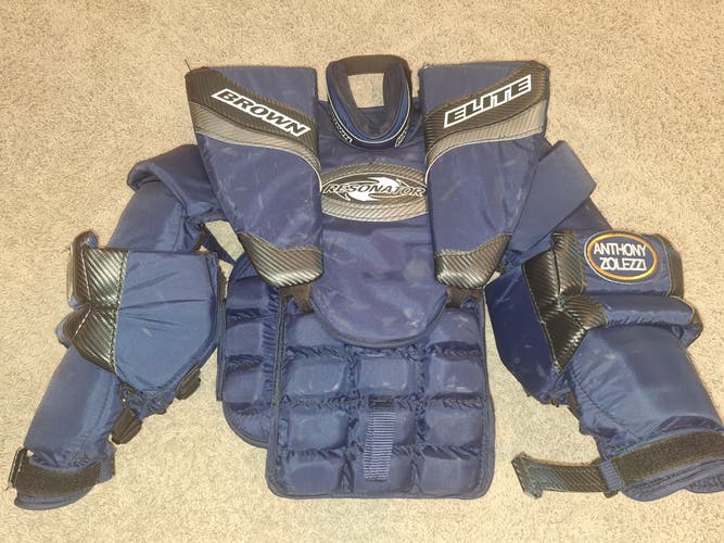 BROWN ELITE REASONATOR JUNIOR LARGE/XL - 2019 Goalie Chest Protector Pro Stock (Used)