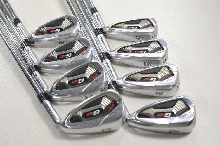 Ping G410 4-W,UW Iron Set Stiff Flex Black Dot Right AWT 2.0 Steel # 215957