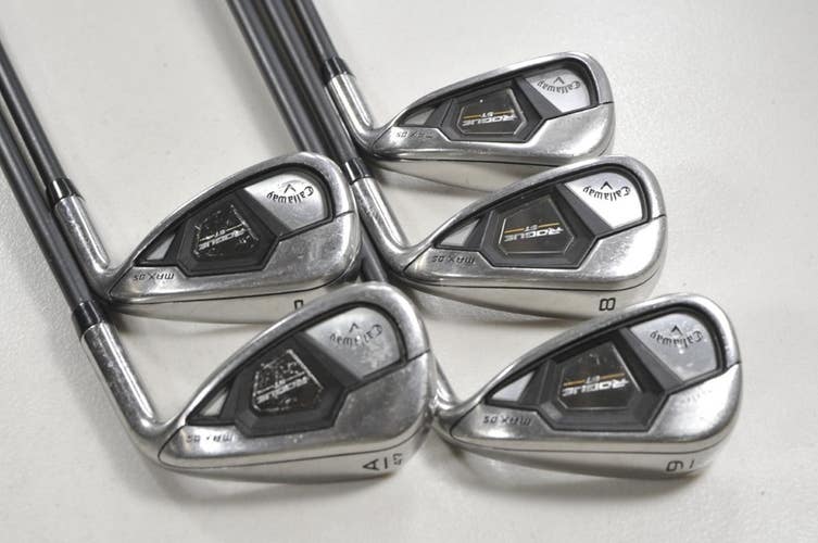 Callaway Rogue ST MAX OS Lite 7-PW,AW Iron Set Senior Flex RH Graphite # 215169