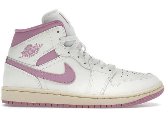 Size 8 - Jordan 1 Mid Sail Pink Coconut Milk (Women's) BQ6472-162