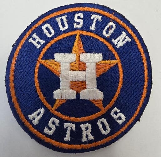 HOUSTON ASTROS Iron On Embroidered 2.5" Round Team Baseball PATCH