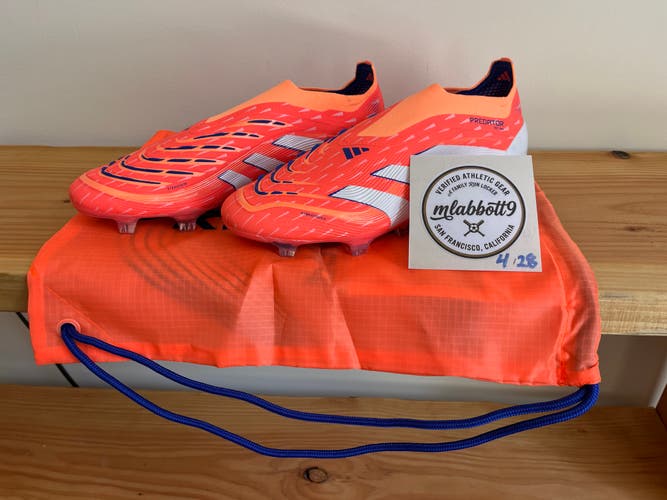 Adidas Predator Elite Laceless FG - Signal Coral - Men's Size 11 (W 12) - NEW w/ Bag