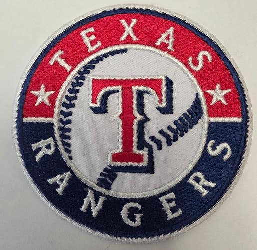 Texas Rangers Iron On Embroidered 3" Round Team Baseball PATCH