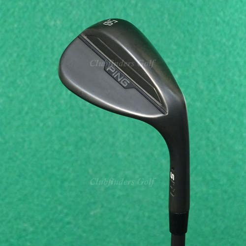 Ping S159 Midnight Black Dot 58-10 58 Lob Wedge Stepless Steel Black Wedge Flex