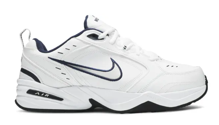 Size 14 - Nike Air Monarch Iv White/Midnight Navy WIDE 4E 416355-102