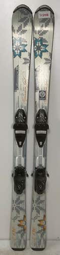 Kid's Nordica 130cm All Mountain Cinnamon Girl Skis With Tyrolia LRX 4.5 Bindings (Used)(SY2958)