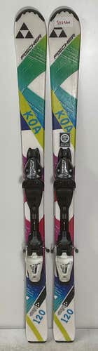 Kid's Fischer 120cm All Mountain Koa Skis With Fischer FJ4 Bindings (Used)(SY2960)