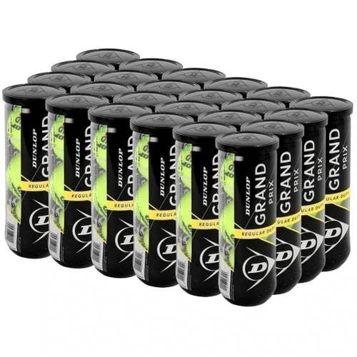 DUNLOP Grand Prix Regular Duty All-Court Tennis Balls - 3 Ball Can (24 Cans =...