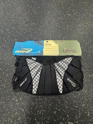 Used Brine BRINE RIBGUARDS Lacrosse Rib Pads Black LG 11849-S000039032
