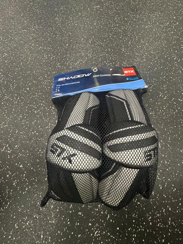 Used STX SHADOW Lacrosse Arm Pads/Guards Black MD 11849-S000039036