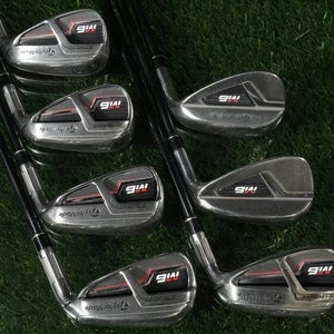 TaylorMade M6 Irons 6-PW, + AW, LW Fujikura ATMOS 6-R Regular Flex Graphite RH