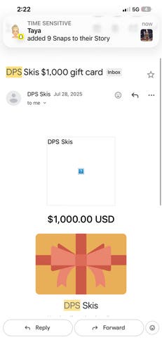 $1000 gift card