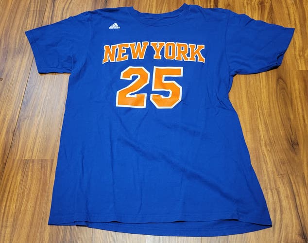 Adidas New York Knicks NBA Derrick Rose Jersey T-Shirt, Tag Size Large