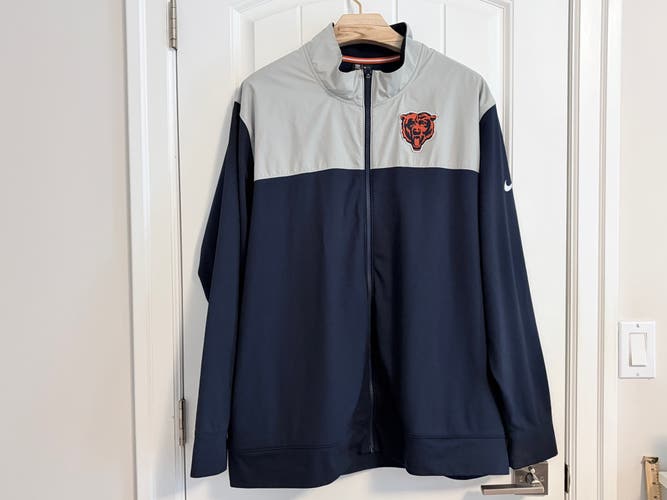 Authentic Nike NFL Chicago Bears Team Apparel Fill Zip Jacket Men’s Size 3XL