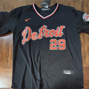 Detroit Tigers Tarik Skubal Adult Large  (Black) Alternate Jersey NWT