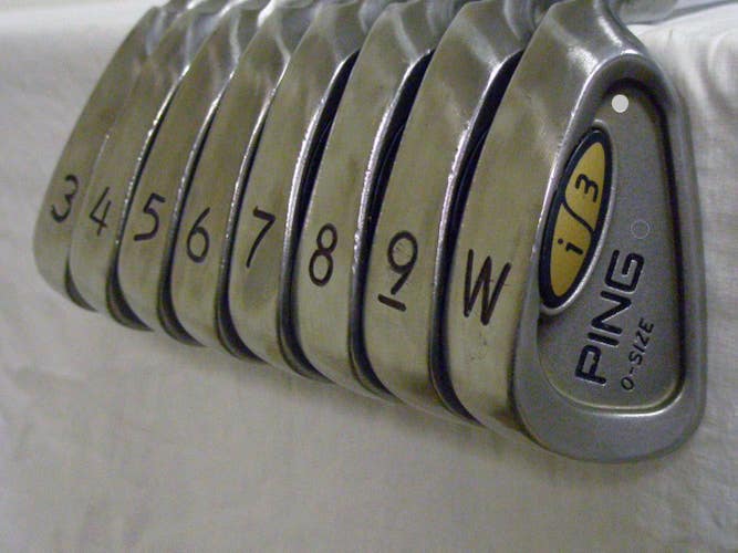 Ping I3 O-Size Irons Set 3-PW Silver (Steel JZ Cushin Stiff) +1.75" LONG Clubs