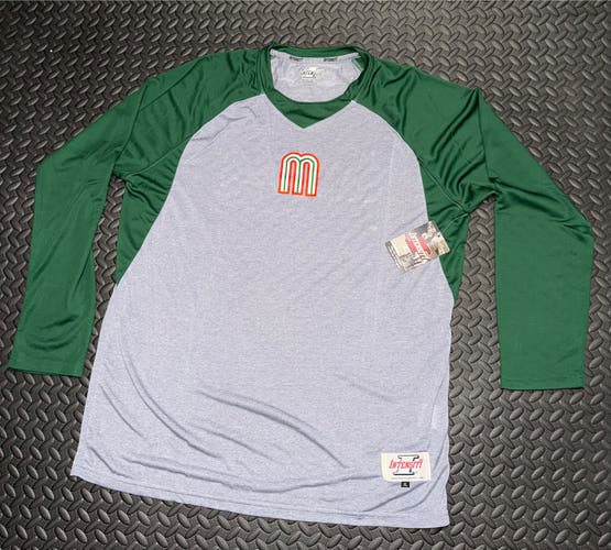 Team Mexico Men’s Baseball Long Sleeve Shirt Size XL