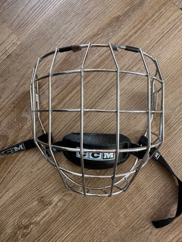 Large CCM FM480 Facemask (Used) - Chrome
