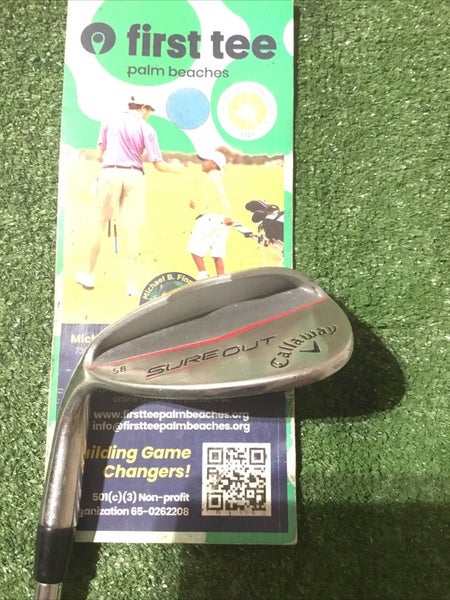 Callaway Left Handed Sure Out 58* Lob Wedge (LW) Wedge Flex KBS 90 Steel Shaft