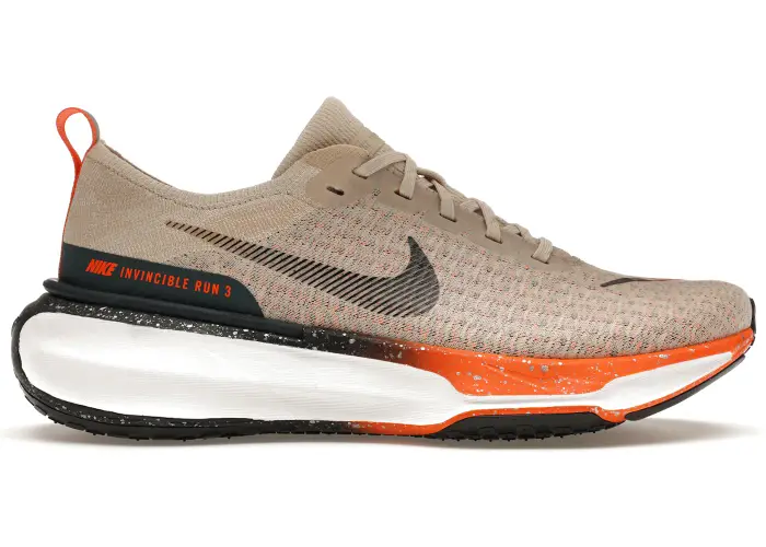 Size 13 - Nike ZoomX Invincible Run 3 Oatmeal Safety Orange FQ8720-140