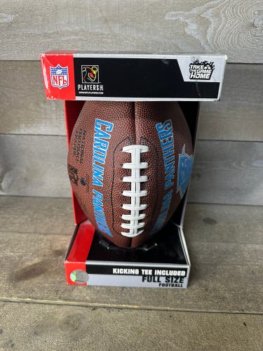 2005 Players Inc. NFL Carolina Panthers Full Size Football With Kicking Tee