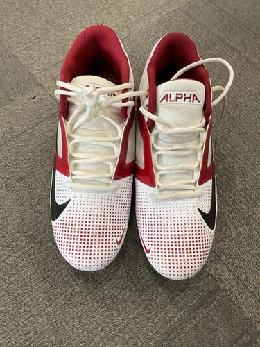 Used Nike ALPHA MENACE PRO 4 Adult FB Cleats White Senior 12 11614-S000235122