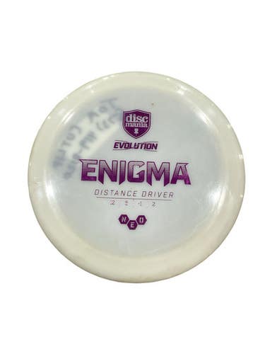 Used Discmania NEO ENIGMA Disc Golf Driver White 11347-S000267793